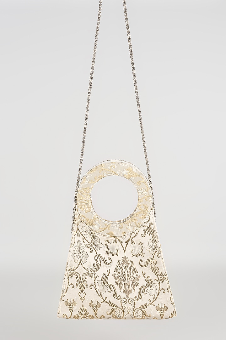 Ivory Brocade Sling Bag by Be Chic at Pernia's Pop Up Shop