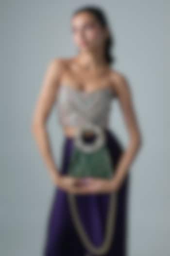 Green Brocade Sling Bag by Be Chic at Pernia's Pop Up Shop