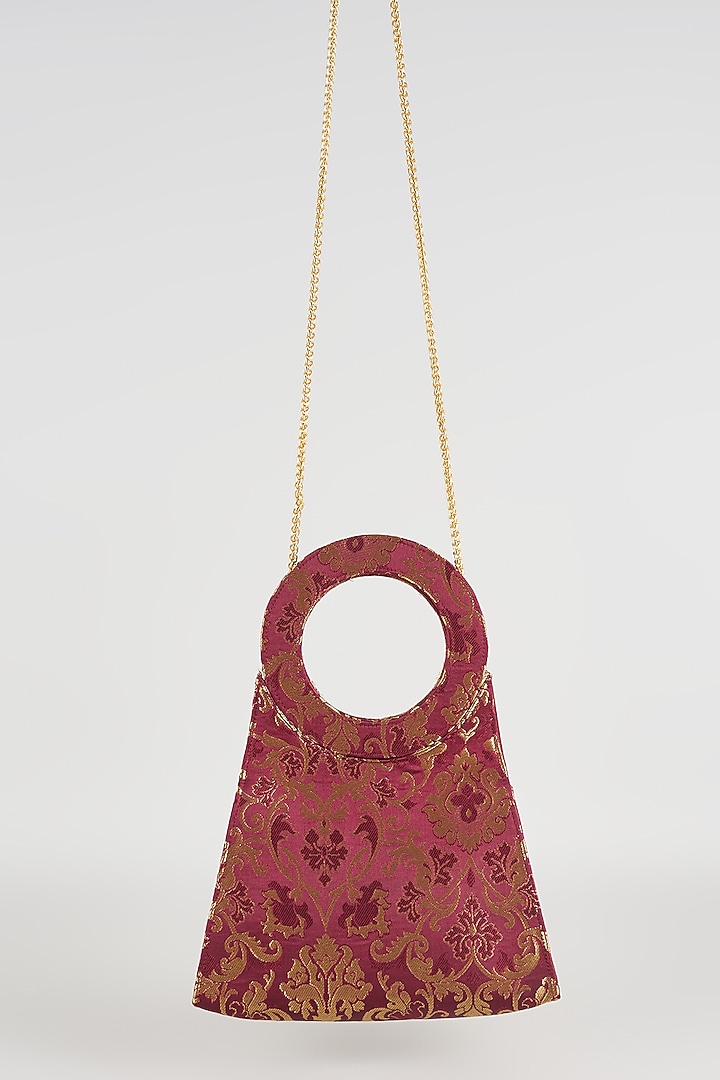 Maroon Brocade Sling Bag by Be Chic at Pernia's Pop Up Shop