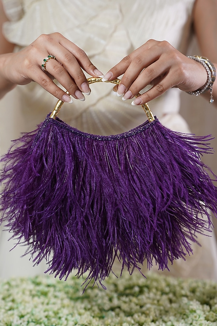Purple Satin Clutch by Be Chic at Pernia's Pop Up Shop