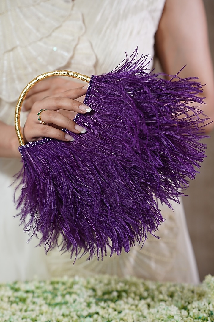 Purple Satin Clutch by Be Chic at Pernia's Pop Up Shop