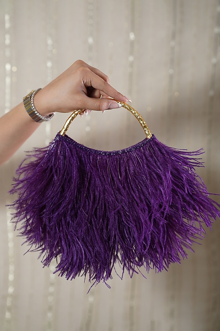 Purple Satin Clutch by Be Chic at Pernia's Pop Up Shop