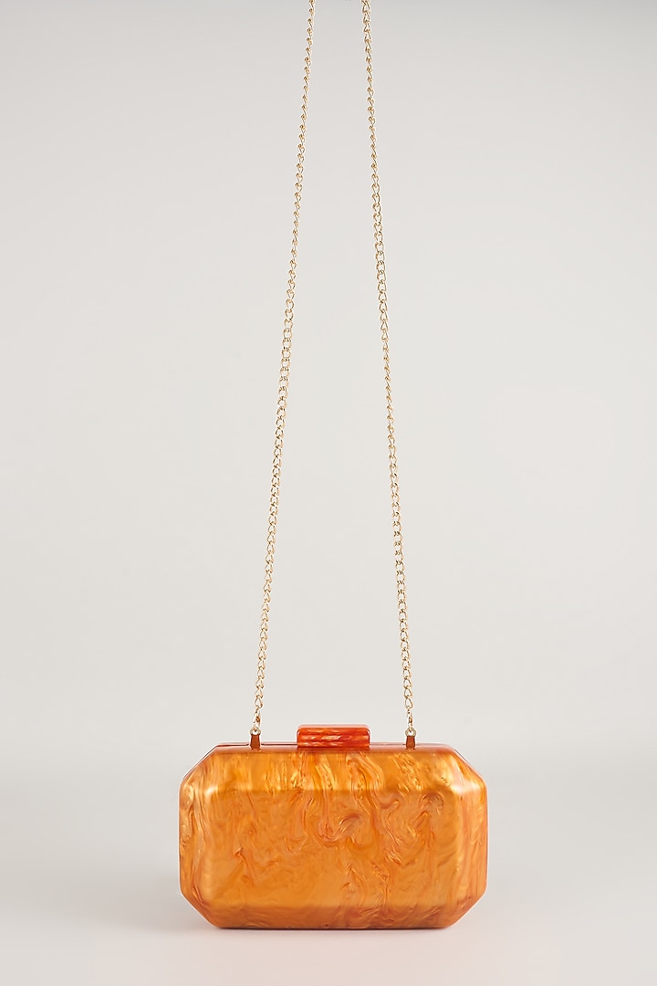 Gold Resin Acrylic Clutch by Be Chic at Pernia's Pop Up Shop