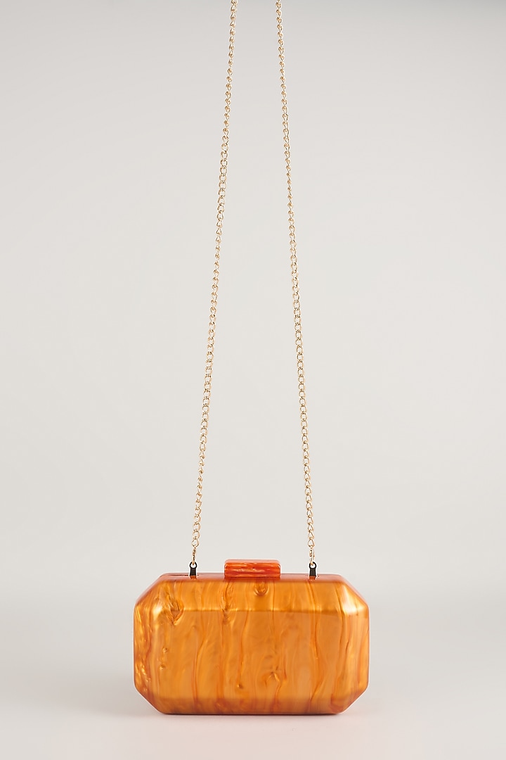 Gold Resin Acrylic Clutch by Be Chic at Pernia's Pop Up Shop