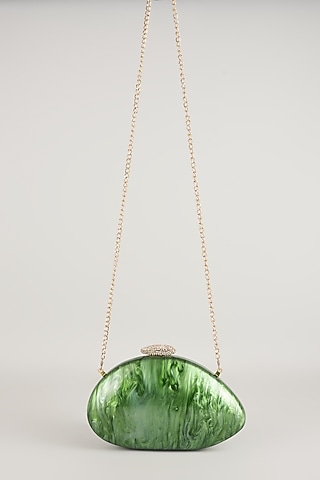 Green Resin Sling Bag by Be Chic