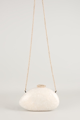 Ice White Resin Sling Bag by Be Chic