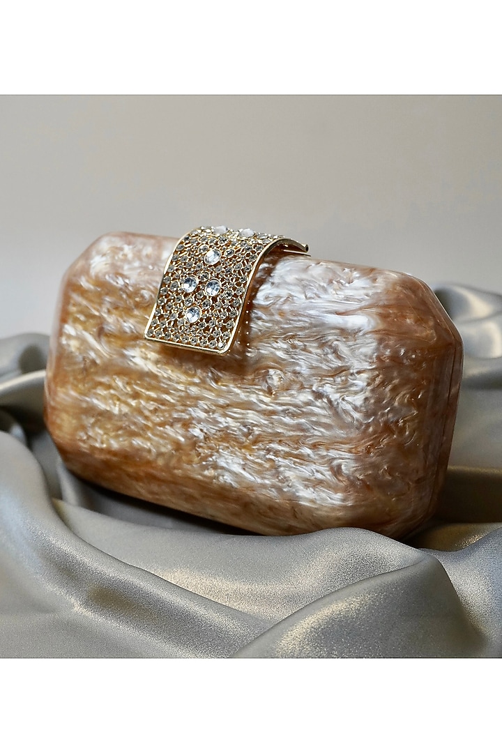 Gold Acrylic Clutch by Be Chic at Pernia's Pop Up Shop