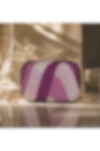 Purple Acrylic Crystal Embellished Ripple Clutch by Be Chic at Pernia's Pop Up Shop