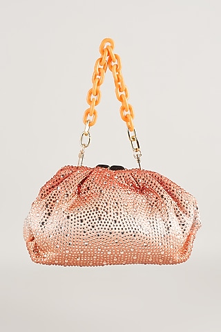 Orange Satin Potli Bag by Be Chic
