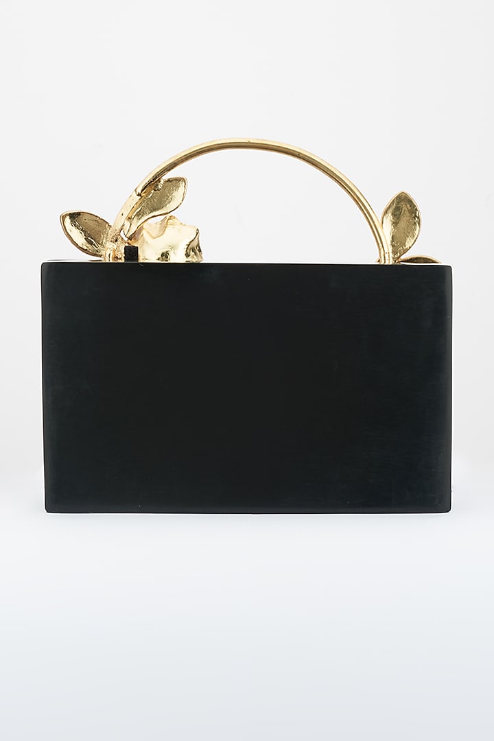 Black Resin Handcrafted Clutch by Be Chic at Pernia's Pop Up Shop