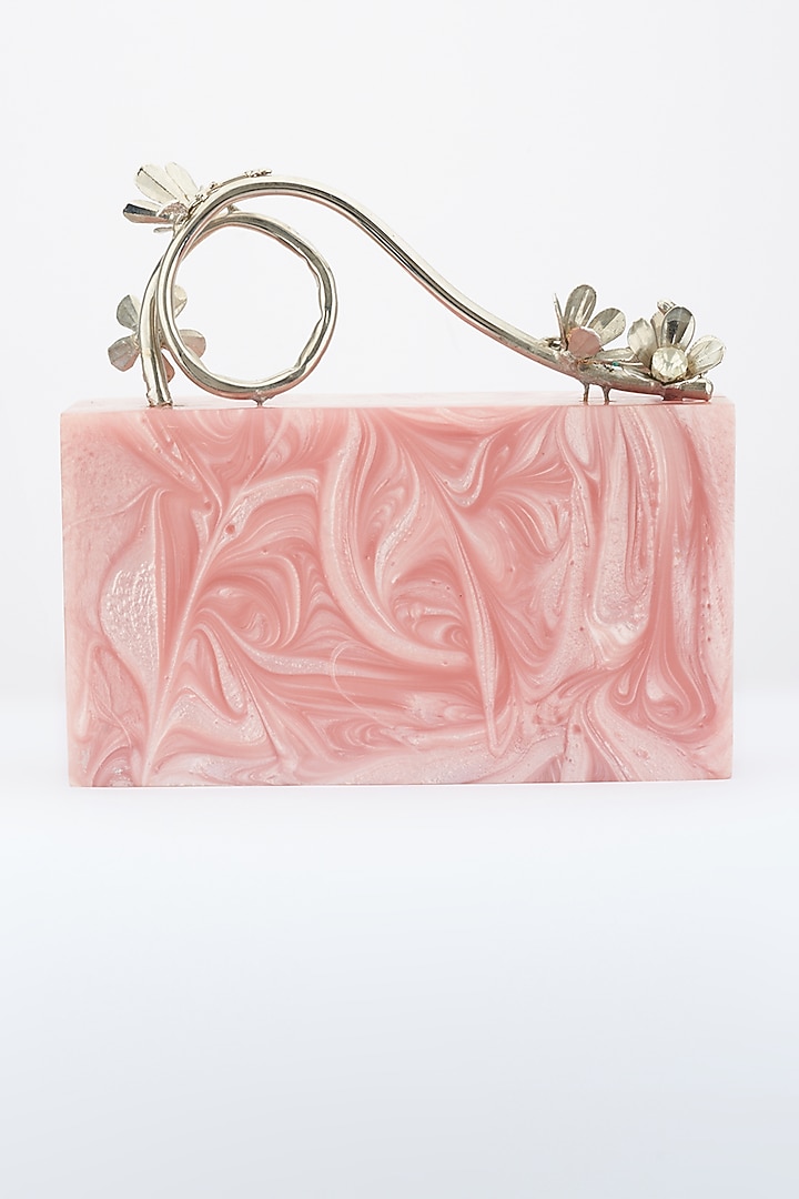 Ivory Pink Resin Handcrafted Clutch by Be Chic at Pernia's Pop Up Shop