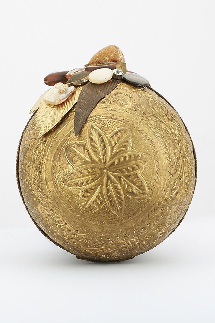 Dull Golden Brass Clutch by Be Chic at Pernia's Pop Up Shop