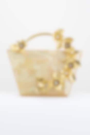 Golden Embellished Clutch by Be Chic