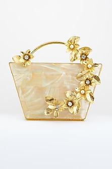 Golden Embellished Clutch by Be Chic-ACCESSORIES AS GIFTS