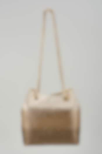 Gold Faux Leather Potli Bag by Be Chic at Pernia's Pop Up Shop