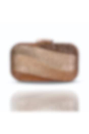 Gold Metal Crystal Clutch by Be Chic at Pernia's Pop Up Shop