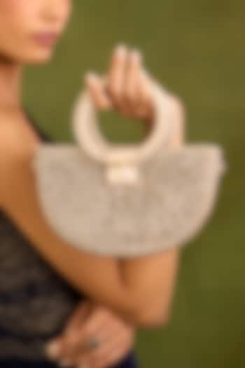 Gold Faux Leather Crystal Handbag by Be Chic at Pernia's Pop Up Shop