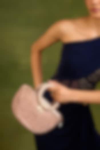 Rose Gold Faux Leather Pearl & Crystal Handbag by Be Chic at Pernia's Pop Up Shop