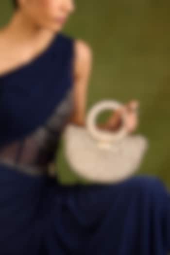 Gold Faux Leather Pearl & Crystal Handbag by Be Chic at Pernia's Pop Up Shop