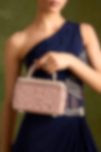Rose Gold Faux Leather Pearl Vanity Bag by Be Chic at Pernia's Pop Up Shop