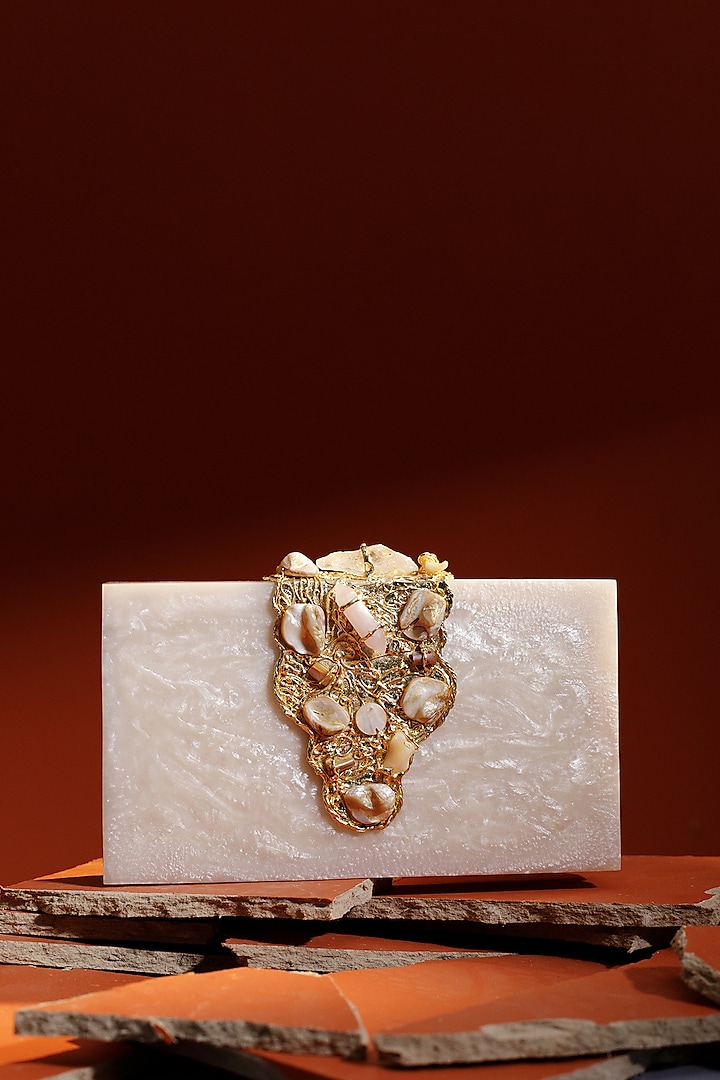 Ivory Hand-Poured Clutch by Be Chic at Pernia's Pop Up Shop