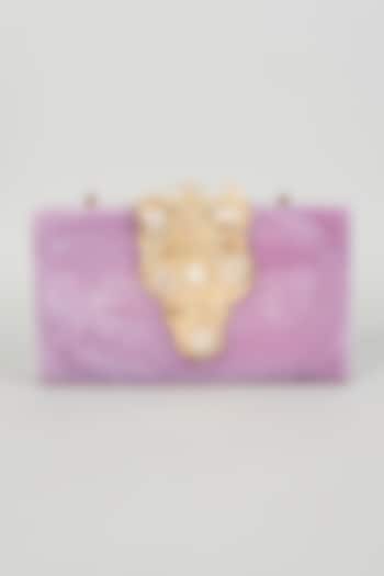 Lilac Hand-Poured Resin Clutch by Be Chic at Pernia's Pop Up Shop