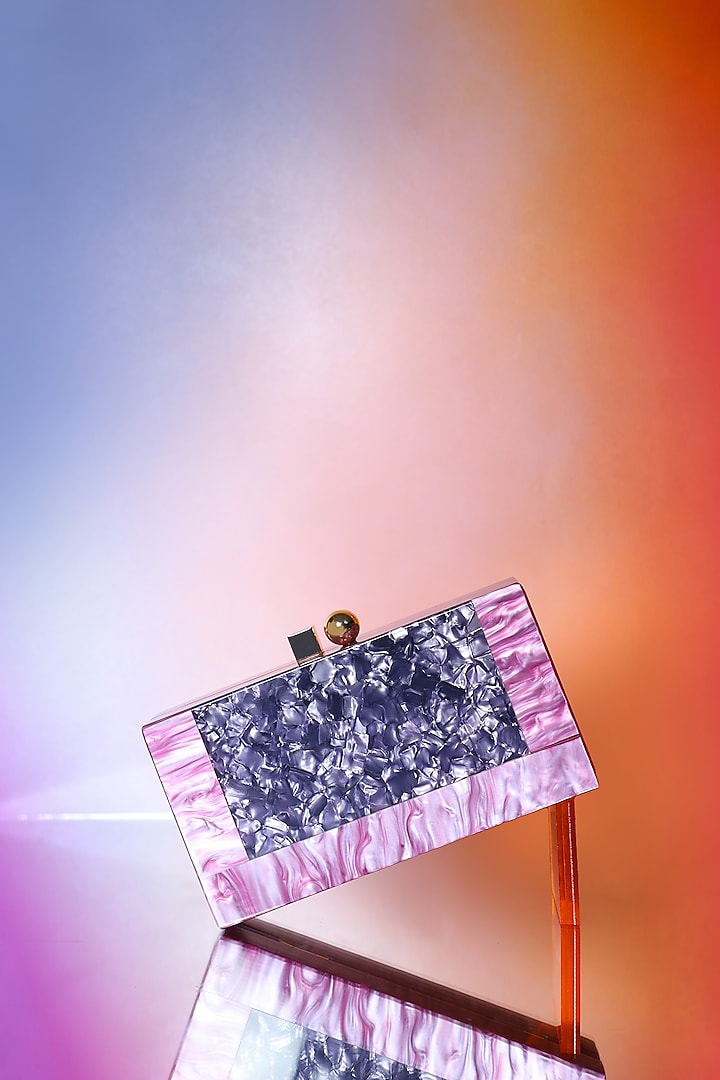 Purple Resin Clutch by Be Chic at Pernia's Pop Up Shop