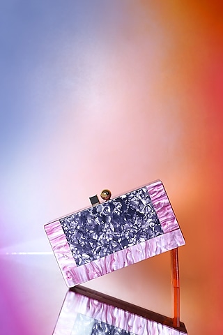 Purple Resin Clutch by Be Chic