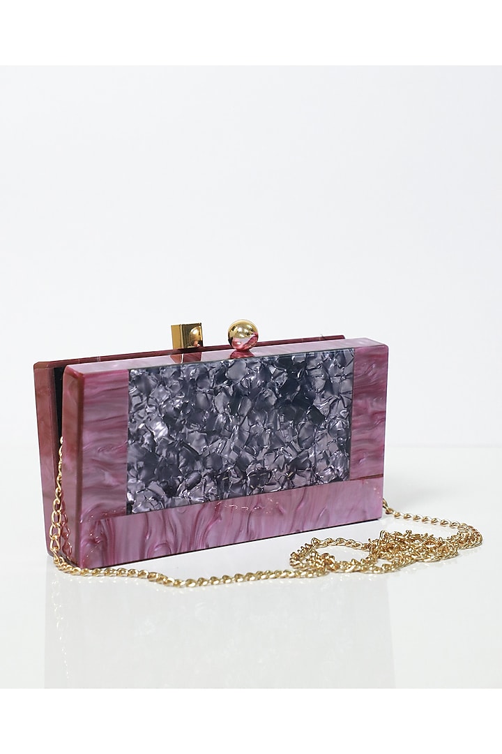 Purple Resin Clutch by Be Chic at Pernia's Pop Up Shop