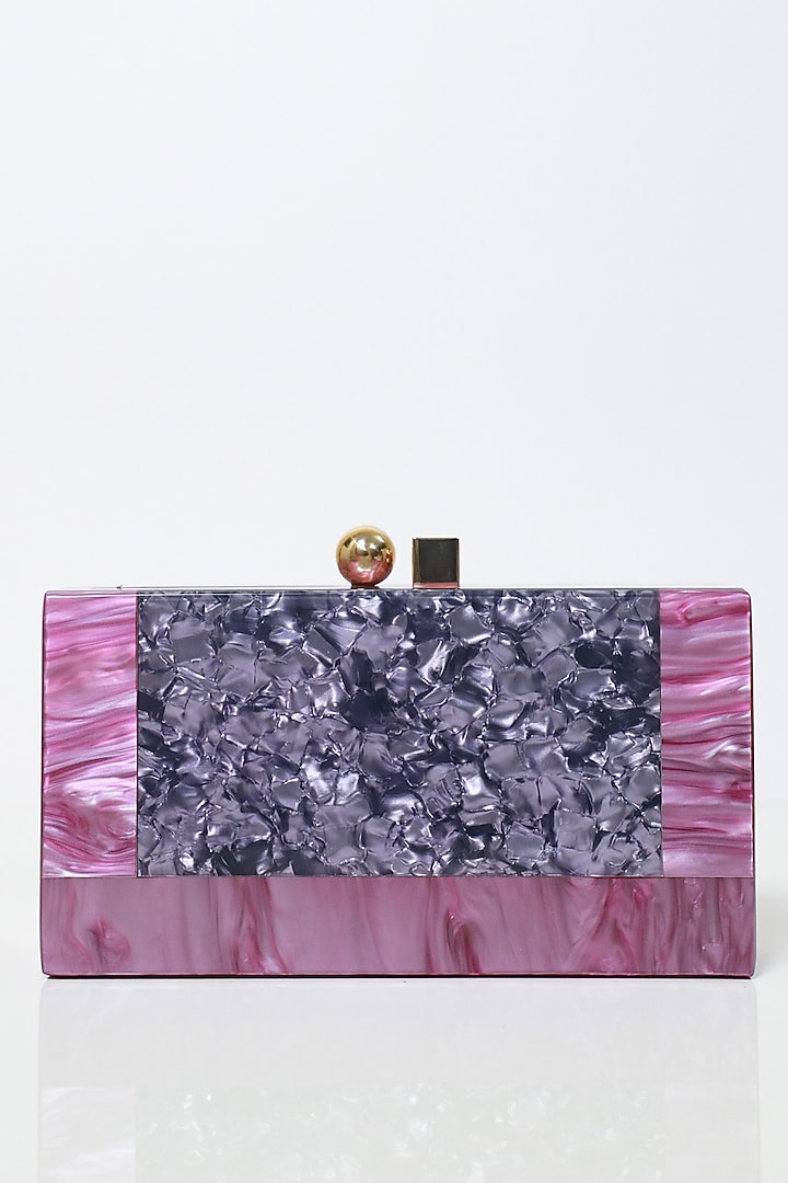 Purple Resin Clutch by Be Chic at Pernia's Pop Up Shop