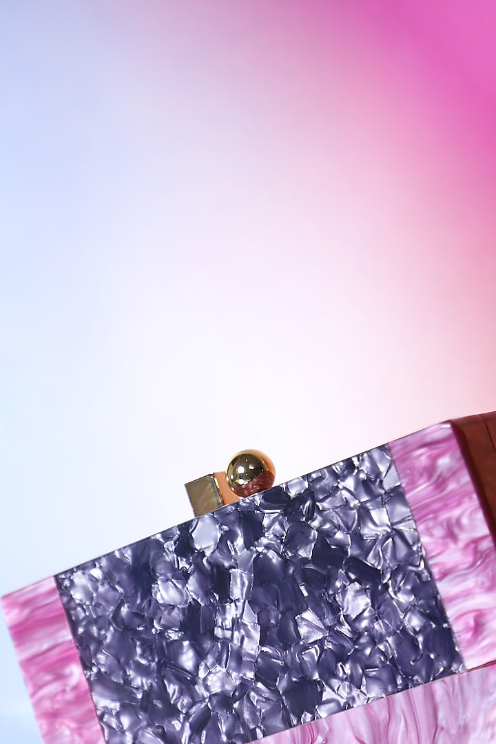 Purple Resin Clutch by Be Chic at Pernia's Pop Up Shop