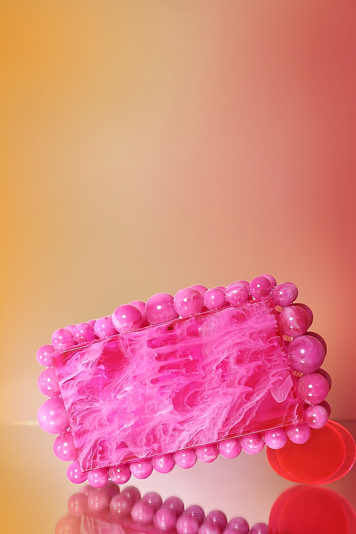 Pink Resin Clutch by Be Chic at Pernia's Pop Up Shop