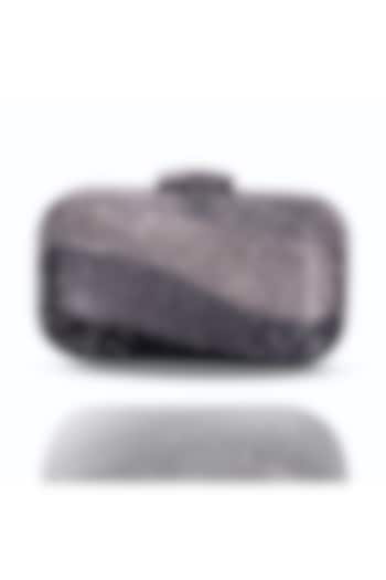 Black Metal Crystal Clutch by Be Chic at Pernia's Pop Up Shop