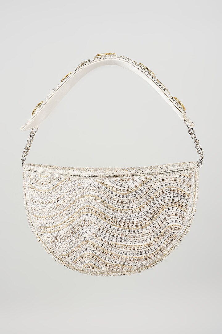 Gold Silk Embellished Clutch by Be Chic at Pernia's Pop Up Shop