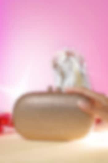 Gold Artificial Leather Clutch by Be Chic at Pernia's Pop Up Shop