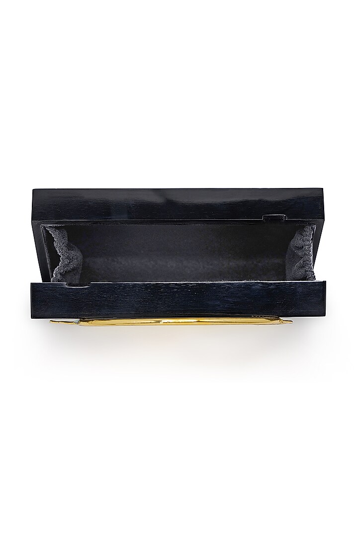 Black Brass Metal Clutch by Be Chic at Pernia's Pop Up Shop