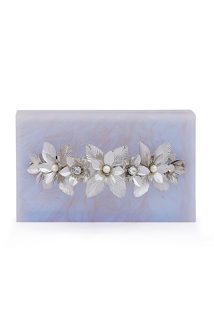 Ivory Pearl Embellished Clutch by Be Chic