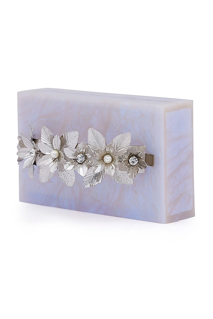 Ivory Pearl Embellished Clutch by Be Chic at Pernia's Pop Up Shop