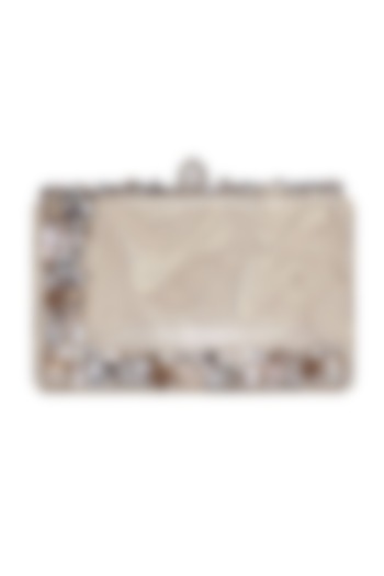 Gold Pearl Embellished Clutch by Be Chic