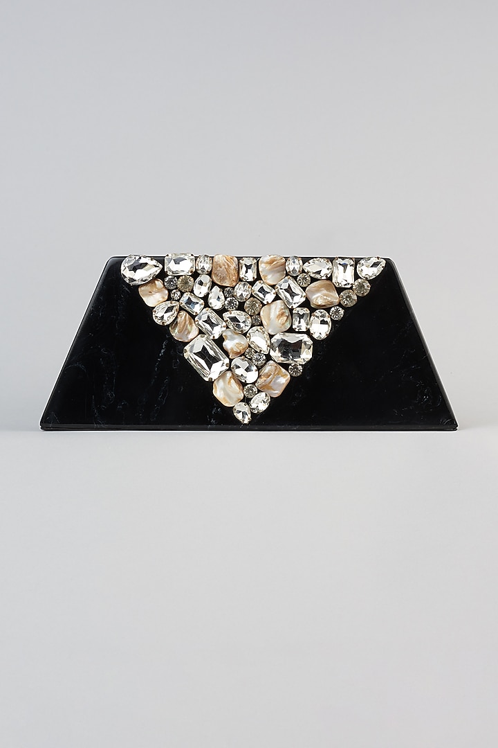 Black Hand-Poured Clutch by Be Chic