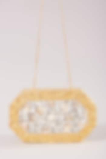 Gold Clutch With Crystals by Be Chic at Pernia's Pop Up Shop