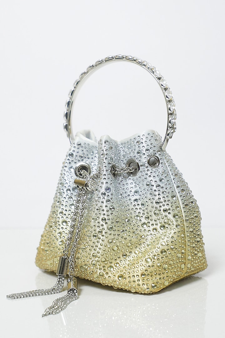 Gold Crystal Potli by Be Chic at Pernia's Pop Up Shop