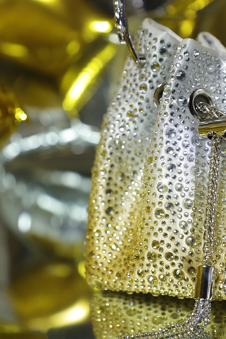 Gold Crystal Potli by Be Chic at Pernia's Pop Up Shop