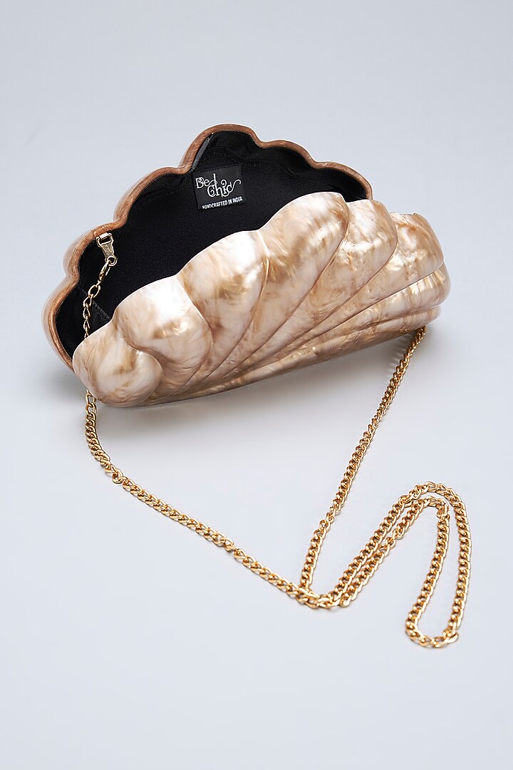 Brown Acrylic Clutch by Be Chic at Pernia's Pop Up Shop