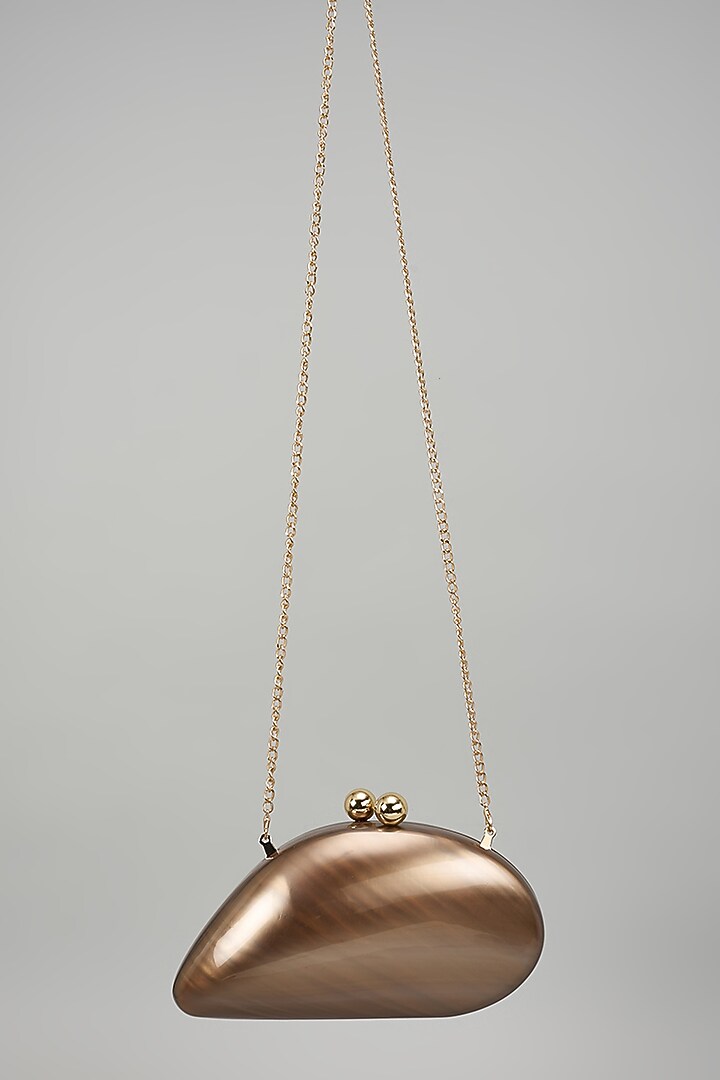 Gold Acrylic Clutch by Be Chic at Pernia's Pop Up Shop