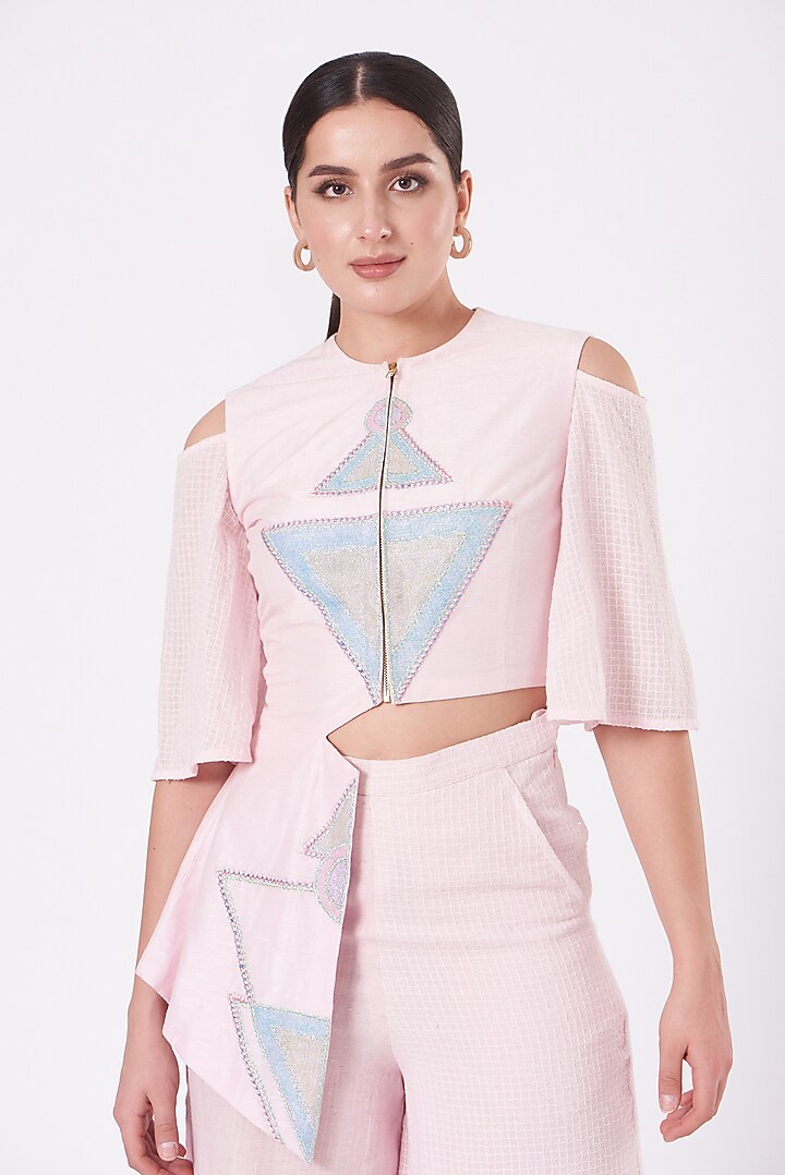 Blush Pink Wide-Legged Pants by Beejoliyo at Pernia's Pop Up Shop