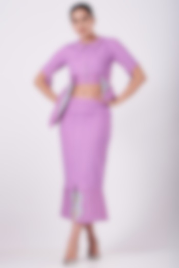 Purple Ruffled Skirt by Beejoliyo