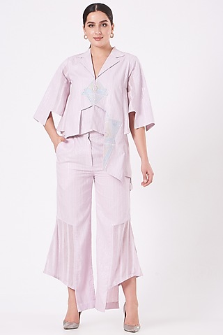 Purple Cotton Pants by Beejoliyo