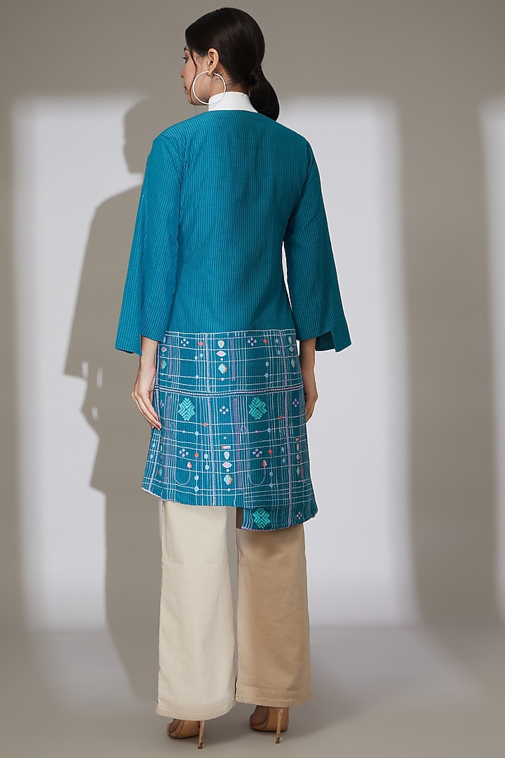 Prussian Blue Embroidered Overlay by Beejoliyo at Pernia's Pop Up Shop