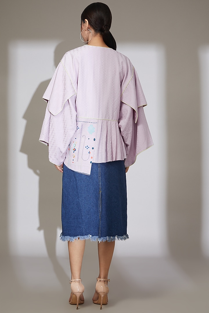 Lavender Embroidered Jacket by Beejoliyo at Pernia's Pop Up Shop
